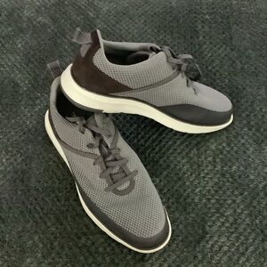 Cole Haan Grey Knit Men's Sneaker with Brown Heel Accents